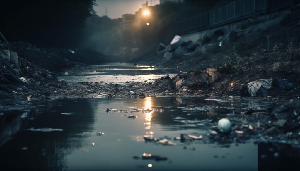 Soil contamination harmful chemicals waste pile